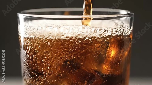 Wallpaper Mural Refreshing beverage pouring over ice home kitchen beverage photography indoor setting close-up view thirst quenching concept Torontodigital.ca