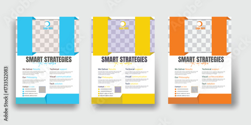 Modern flyer design template layout vector