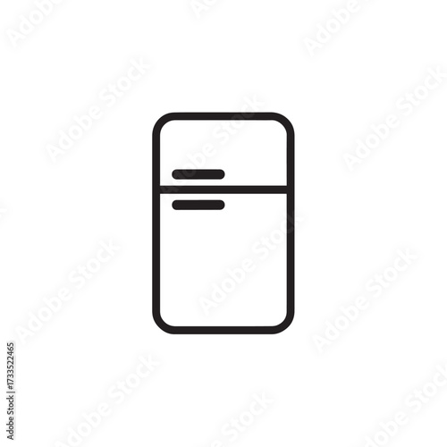 Fridge Icon – Refrigerator Vector Illustration on White Background (EPS)