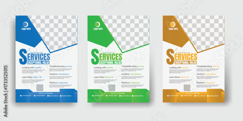 Modern flyer design template layout vector