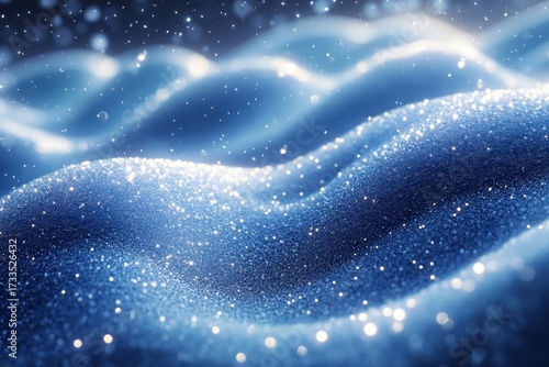 Snowflake resting on a pine branch under a starry sky.