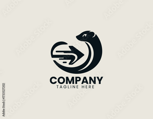 Weasel Arrow vector logo illustration