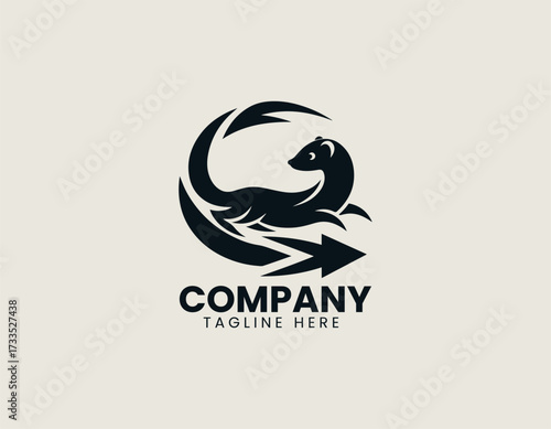 Weasel Arrow vector logo illustration