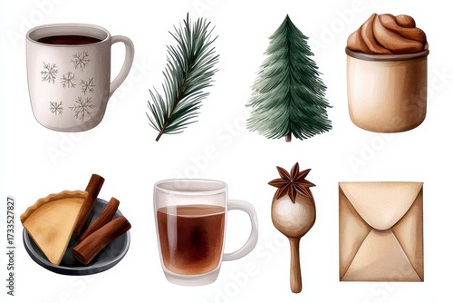 Wallpaper Mural set of christmas icons Torontodigital.ca