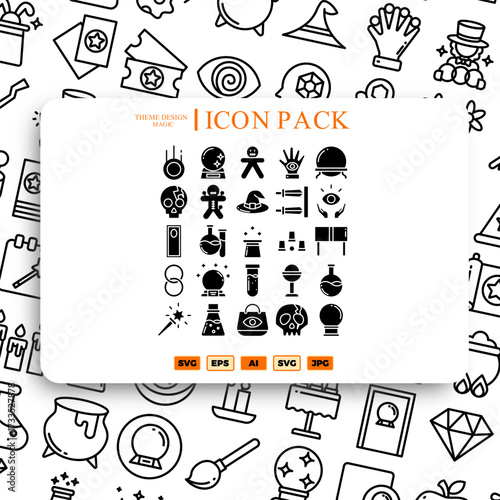 Illustration of magic icon pack