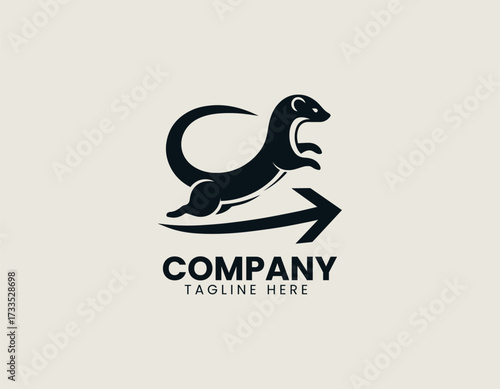 Weasel Arrow vector logo illustration