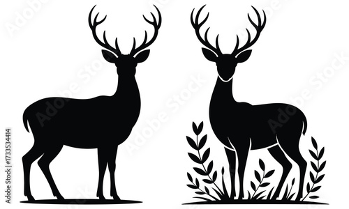silhouette of deer