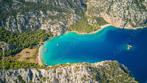Boote vor Anker Traumbucht 