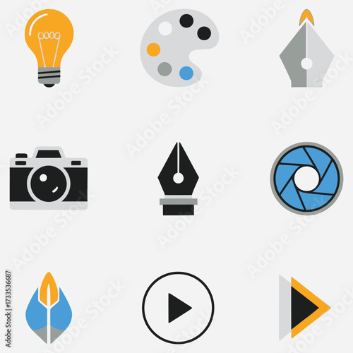 Creative Tools and Symbols for Design and Art Projects