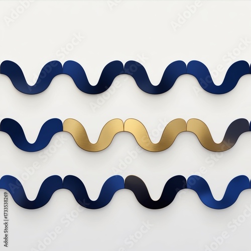 Movember Mens Health Geometric Mustache Pattern Navy
