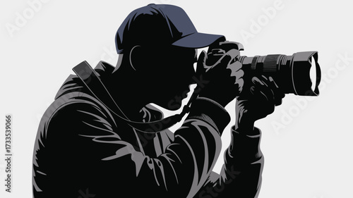 Photographer Taking Picture Vector