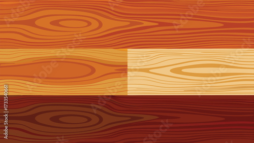 A series of distinct wood grain patterns highlighting the unique textures and hues found in different types of wood..eps