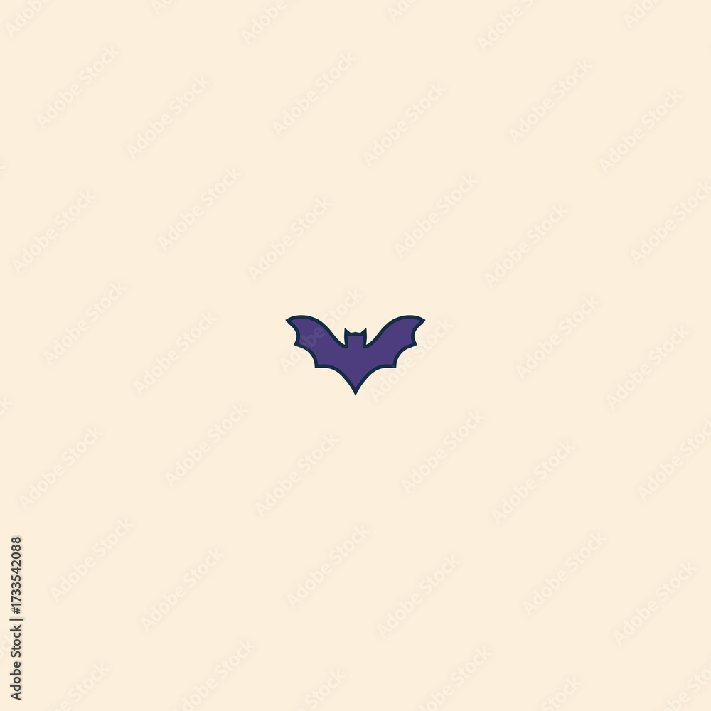 Fototapeta premium Vector illustration of a bat in Halloween theme. Great for spooky posters, party invitations, and seasonal decorations.