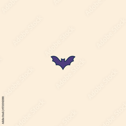 Vector illustration of a bat in Halloween theme. Great for spooky posters, party invitations, and seasonal decorations.