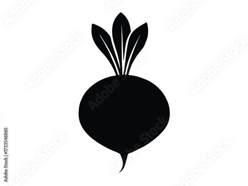 beetroot silhouette vector icon