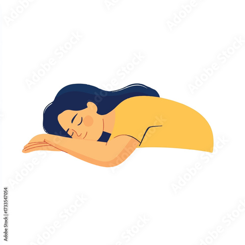  Woman Sleeping Relaxed Posture Resting