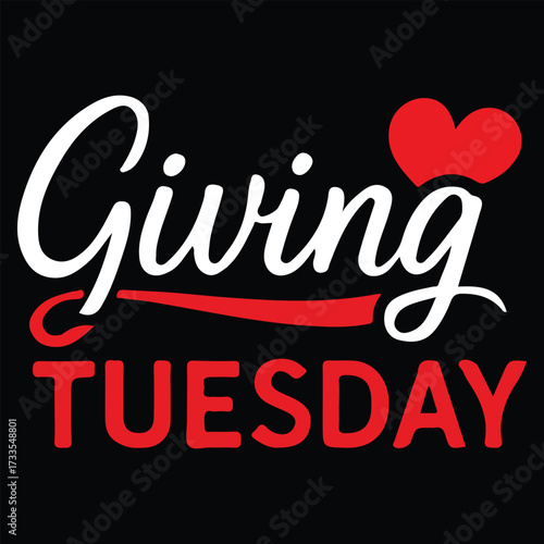 Half Circle Heart Giving Tuesday Emblem Design