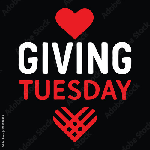 Multiple Red and Blue Giving Tuesday Icons Pack