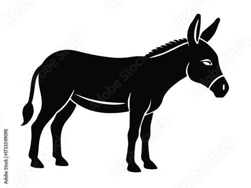 carrying donkey silhouette vector icon
