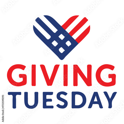 Red Square Giving Tuesday Bold Text Graphic