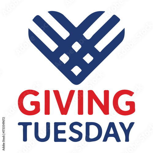 Black Background Giving Tuesday Repeated Text Set