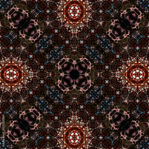 Seamless abstract art pattern. woven endless pattern. Square abstract background