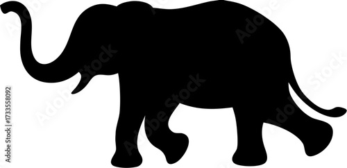 Elephant Silhouette Vector Illustration | Safari, Wildlife, Jungle, Nature Design