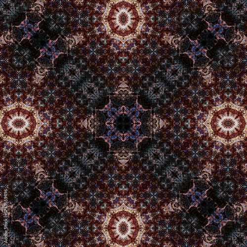 Seamless abstract art pattern. woven endless pattern. Square abstract background