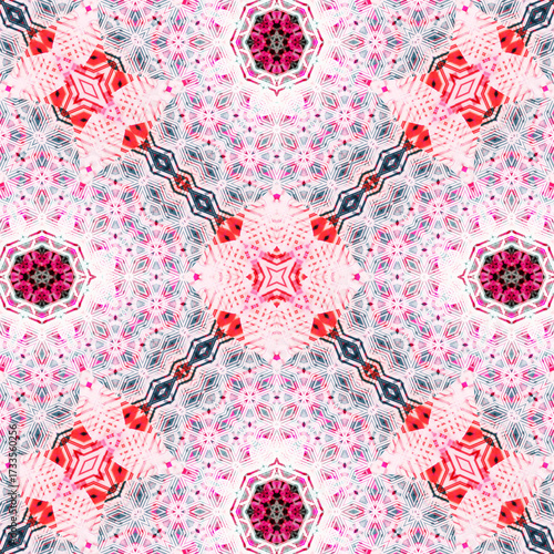 Seamless abstract art pattern. woven endless pattern. Square abstract background