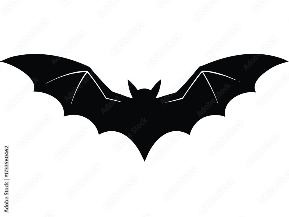Fototapeta premium flying bat silhouette vector icon