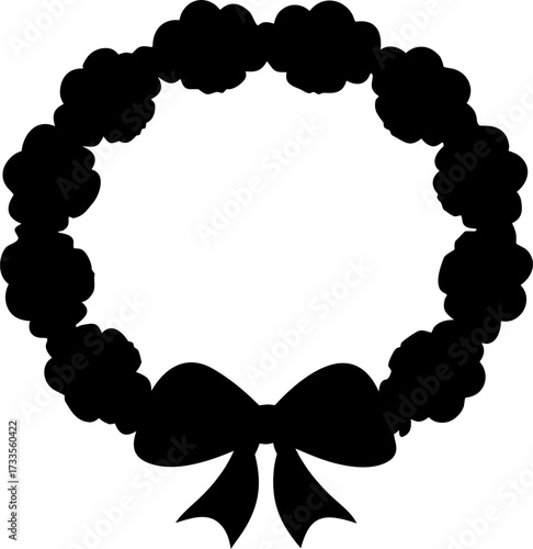 Fall Wreaths Silhouette Vector Illustration | Autumn, Leaves, Harvest, Seasonal Design