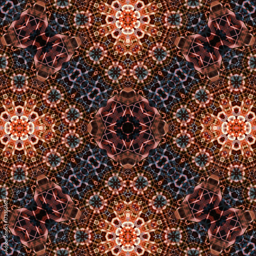 Seamless abstract art pattern. woven endless pattern. Square abstract background