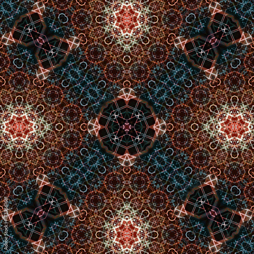 Seamless abstract art pattern. woven endless pattern. Square abstract background