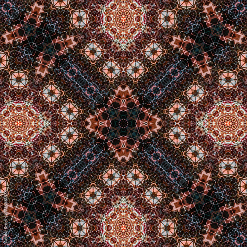 Seamless abstract art pattern. woven endless pattern. Square abstract background