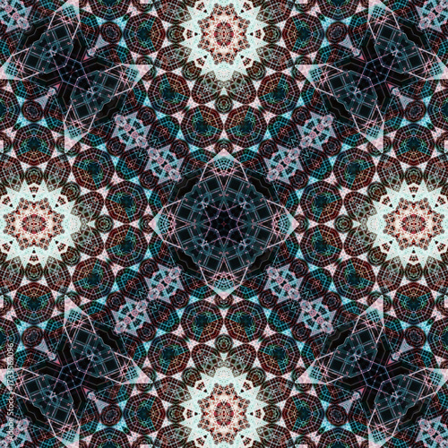 Seamless abstract art pattern. woven endless pattern. Square abstract background