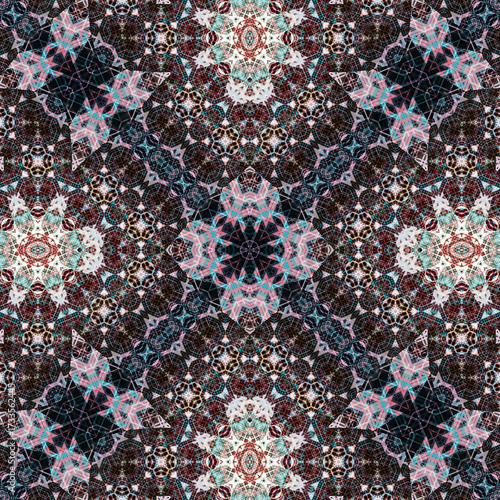 Seamless abstract art pattern. woven endless pattern. Square abstract background