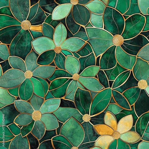 Tile or carpet pattern background with decorative, symmetrical elements. Ideal for wallpaper, textiles, or digital design projects.