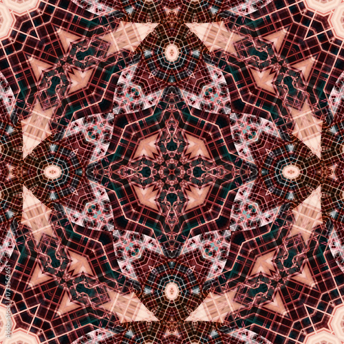 Seamless abstract art pattern. woven endless pattern. Square abstract background