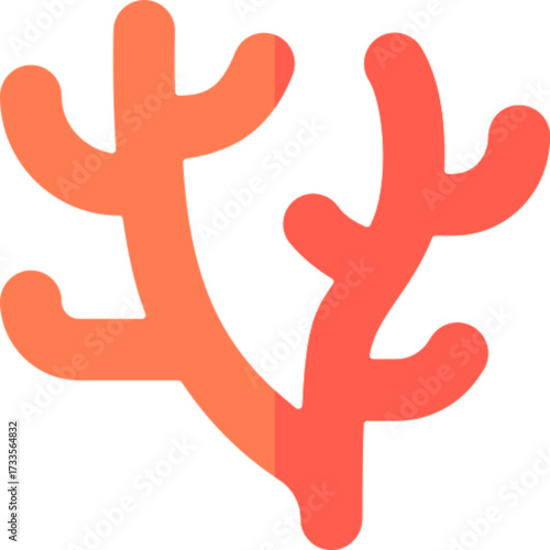 Coral Ocean Icon Vector Marine Life Reef Sea Ecosystem Nature