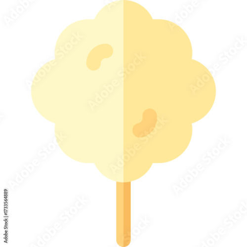Cotton Candy Fairground Snack Icon Vector Sweet Fair Carnival