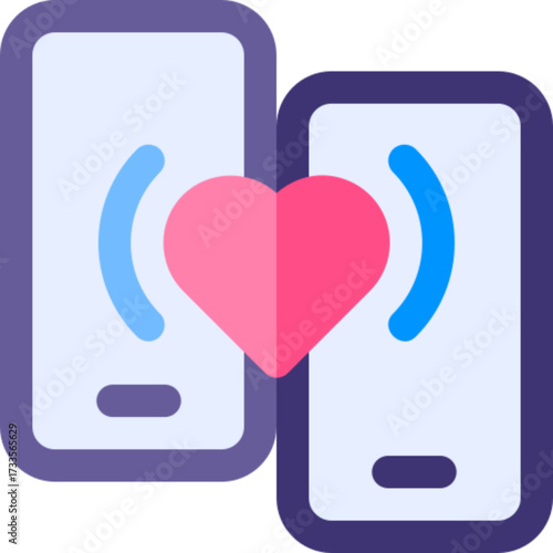 Dating app mobile application online matchmaking icon