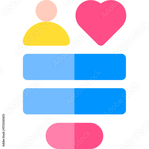 Dating app mobile interface online romance match icon