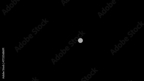 Animation loading bar 5 dots looping progress icon on black background. loading animation concept. cartoons, tv channels ,a dot doing shuttle among 3 dots animated icon motion