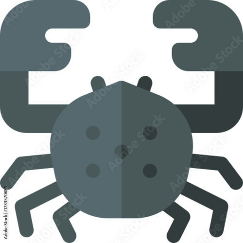 Billede på lærred Horsehair Crab Marine Ocean Seafood Icon Vector Illustration