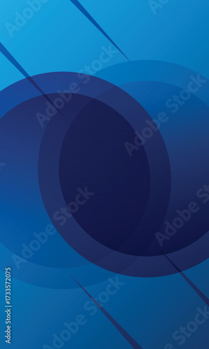 Blue gradient abstract background. Dynamic shapes composition. Circles purple gradient opacity simple backdrop. Deep blue Eps10 vector
