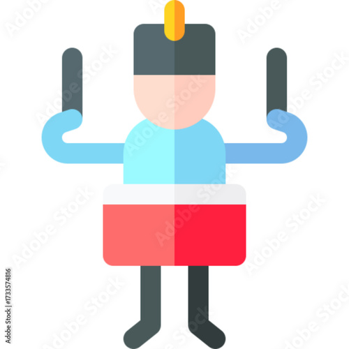 Fotografija Marching Band Music Parade Performance Icon Vector Illustration