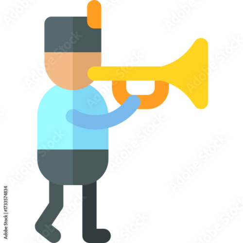 Canvastavla Marching Band Music Parade Performance Icon Vector Illustration