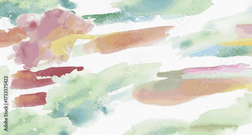 Color Flow Watercolors of nature isolated watercolor vector illustration svg