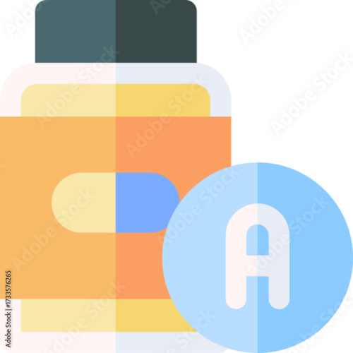 Multivitamin Health Supplement Capsule Wellness Icon