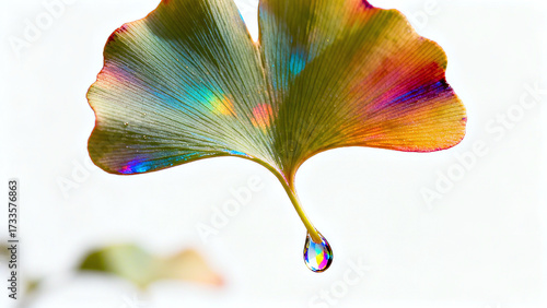 Ginkgo biloba leaves